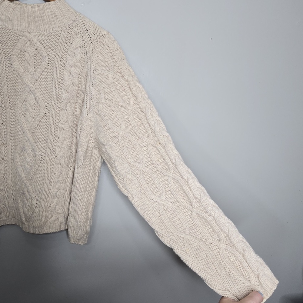 Valerie Stevens Sport 100% Lambswool Classic Grannycore Cozy Chunky Sweater L - Picture 2 of 15